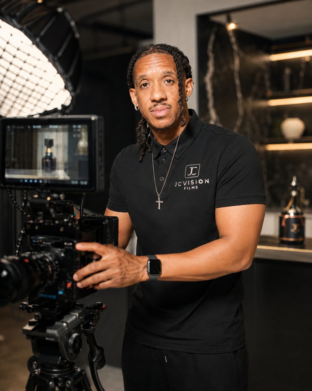 JCVISION FILMS video production — behind a cinema camera on set