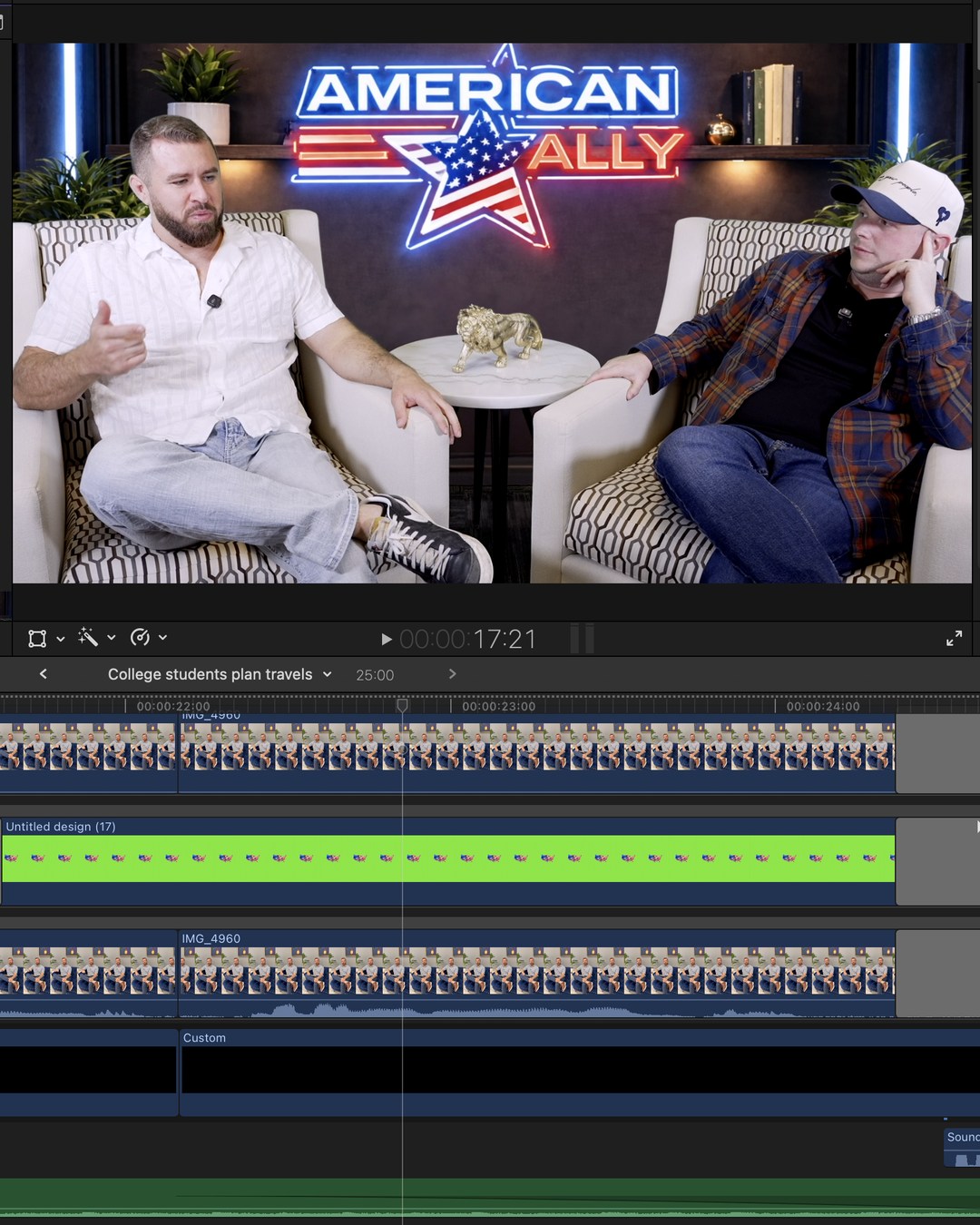 JCVISION FILMS editing and post-production — color grading suite