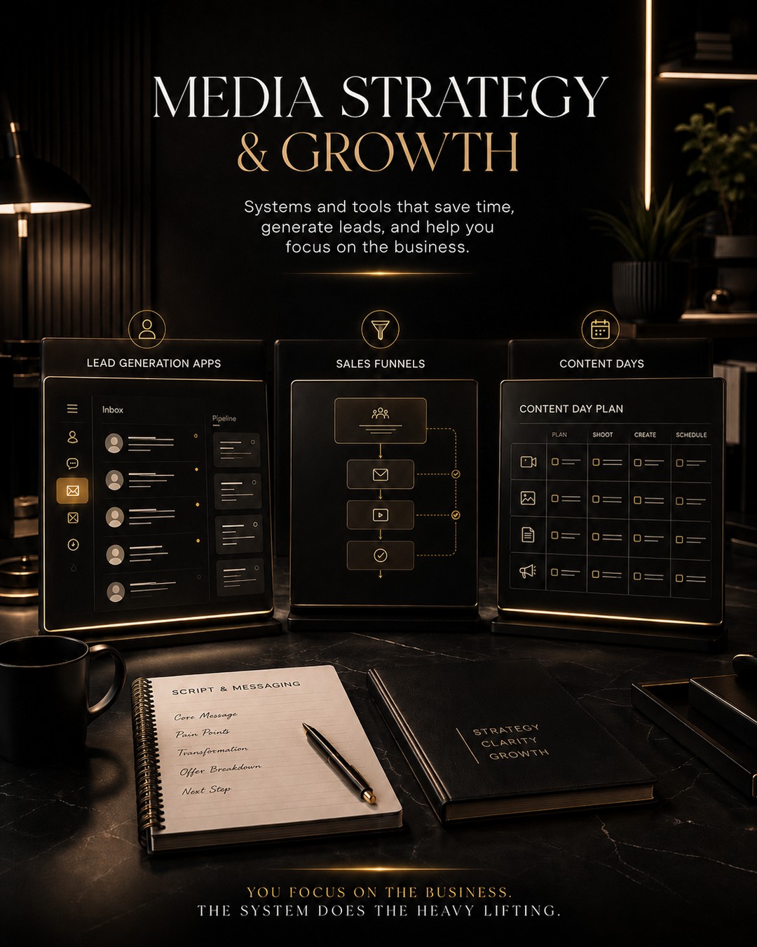 JCVISION FILMS media strategy and growth — funnel and growth plan
